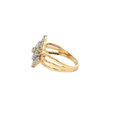 18k Yellow Gold and Diamond Fancy Ring in size 5 and total gold weight of 4.31g